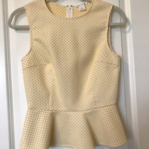 Club Monaco Sleeveless Polkadot Peplum